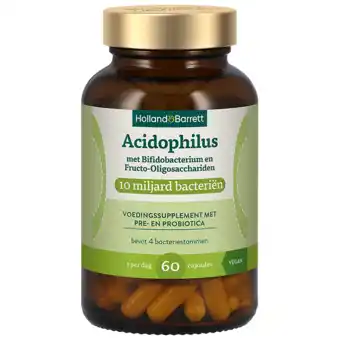 Holland & Barrett Holland & Barrett Probiotica Acidophilus met Fructo-Oligosacchariden 10mld - 60 capsules aanbieding