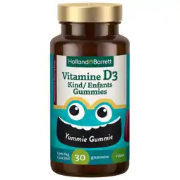 Holland & Barrett Holland & Barrett Vitamine D3 Kind - 30 gummies aanbieding