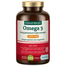 Holland & Barrett Holland & Barrett Omega 3 1360mg - 120 softgels aanbieding