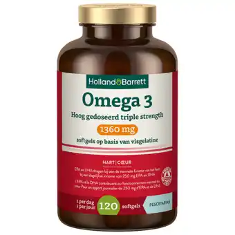 Holland & Barrett Holland & Barrett Omega 3 1360mg - 120 softgels aanbieding
