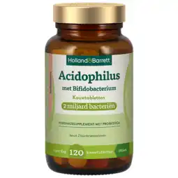Holland & Barrett Holland & Barrett Probiotica Acidophilus Kauwtabletten 2 miljard Aardbeiensmaak - 120 kauwtabletten aanbieding