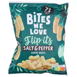 Holland & Barrett Bites We Love Flip-its Lentil Puffs Salt & Pepper - 18g aanbieding