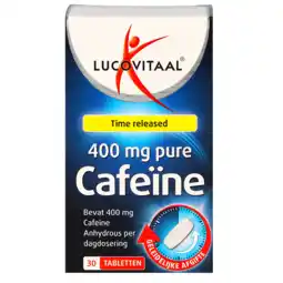 Holland & Barrett Lucovitaal Time Released 400mg Pure Cafeine - 30 tabletten aanbieding