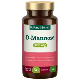 Holland & Barrett Holland & Barrett D-Mannose 500mg - 60 capsules aanbieding