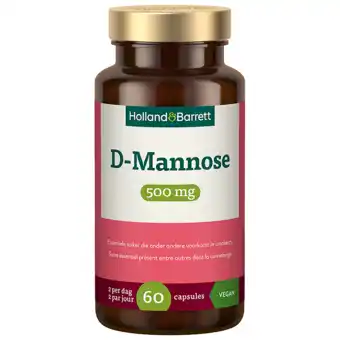 Holland & Barrett Holland & Barrett D-Mannose 500mg - 60 capsules aanbieding