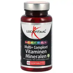 Holland & Barrett Lucovitaal Multi+ Compleet Vitaminen Mineralen Aardbei-Ananas smaak - 60 kauwtabletten aanbieding