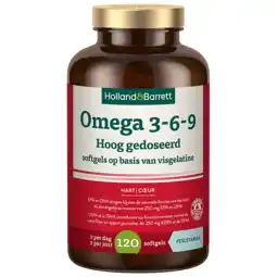 Holland & Barrett Holland & Barrett Omega 3/6/9 - 120 softgels aanbieding