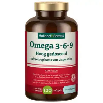 Holland & Barrett Holland & Barrett Omega 3/6/9 - 120 softgels aanbieding