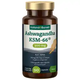 Holland & Barrett Holland & Barrett Ashwagandha KSM-66 300mg - 90 capsules aanbieding