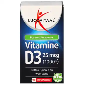 Holland & Barrett Lucovitaal Vitamine D3 25mcg - 90 kauwtabletten aanbieding