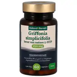 Holland & Barrett Holland & Barrett Griffonia Simplicifolia 250mg Bevat Van Nature 5-HTP - 60 capsules aanbieding