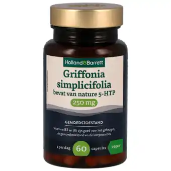 Holland & Barrett Holland & Barrett Griffonia Simplicifolia 250mg Bevat Van Nature 5-HTP - 60 capsules aanbieding
