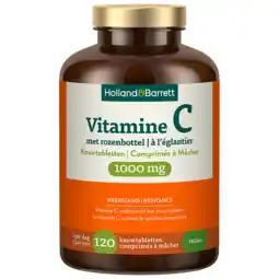 Holland & Barrett Holland & Barrett Vitamine C met Rozenbottel 1000mg - 120 kauwtabletten aanbieding