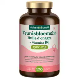 Holland & Barrett Holland & Barrett Teunisbloemolie + Vitamine B6 1500mg - 120 softgels aanbieding