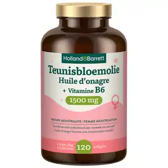 Holland & Barrett Holland & Barrett Teunisbloemolie + Vitamine B6 1500mg - 120 softgels aanbieding