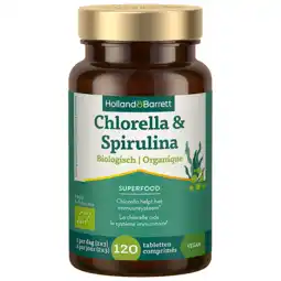 Holland & Barrett Holland & Barrett Biologische Chlorella & Spirulina - 120 tabletten aanbieding