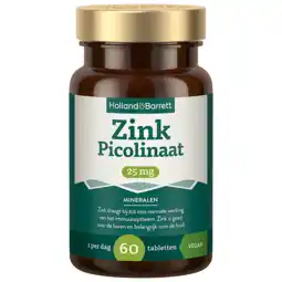 Holland & Barrett Holland & Barrett Zink Picolinaat 25mg - 60 tabletten aanbieding