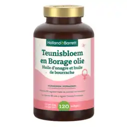 Holland & Barrett Holland & Barrett Teunisbloem En Borage Olie - 120 softgels aanbieding