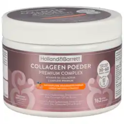Holland & Barrett Holland & Barrett Collageen Poeder Premium Complex Natuurlijke Sinaasappelsmaak - 162 gram aanbieding