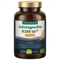 Holland & Barrett Holland & Barrett Ashwagandha KSM 66 500mg - 120 capsules aanbieding
