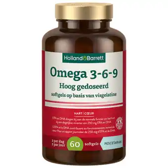 Holland & Barrett Holland & Barrett Omega 3/6/9 - 60 softgels aanbieding