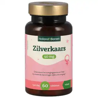 Holland & Barrett Holland & Barrett Zilverkaars 50mg - 60 tabletten aanbieding