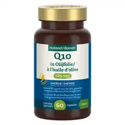 Holland & Barrett Holland & Barrett Q10 In Olijfolie 125mg - 60 capsules aanbieding