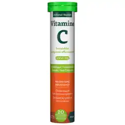 Holland & Barrett Holland & Barrett Vitamine C Bruistablet 1000mg Granaatappel / Limoensmaak - 20 bruistabletten aanbieding