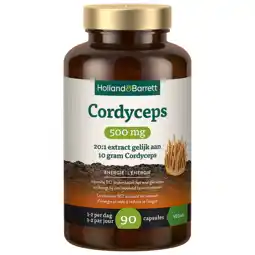 Holland & Barrett Holland & Barrett Cordyceps 500mg - 90 capsules aanbieding
