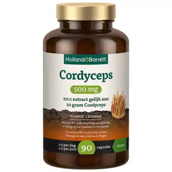 Holland & Barrett Holland & Barrett Cordyceps 500mg - 90 capsules aanbieding