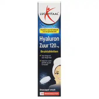 Holland & Barrett Lucovitaal Hyaluronzuur Sinaasappelsmaak 120mg - 20 bruistabletten aanbieding