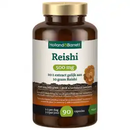 Holland & Barrett Holland & Barrett Reishi 500mg - 90 capsules aanbieding