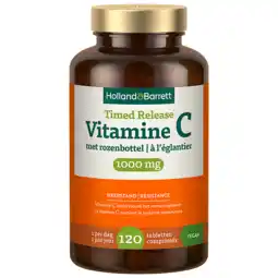 Holland & Barrett Holland & Barrett Timed Release Vitamine C 1000mg met Rozenbottel - 120 tabletten aanbieding