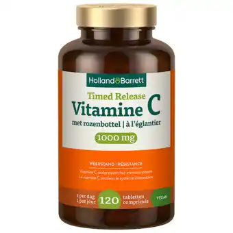 Holland & Barrett Holland & Barrett Timed Release Vitamine C 1000mg met Rozenbottel - 120 tabletten aanbieding