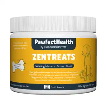 Holland & Barrett Holland & Barrett PawfectHealth Zentreats Calming Hond - 60 soft treats aanbieding
