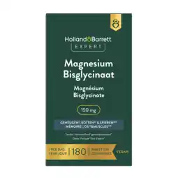 Holland & Barrett Holland & Barrett Expert Magnesium Bisglycinaat 150mg - 180 tabletten aanbieding