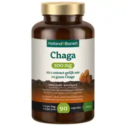 Holland & Barrett Holland & Barrett Chaga 500mg - 90 capsules aanbieding