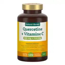 Holland & Barrett Holland & Barrett Quercetine + Vitamine C 250mg + 700mg - 120 tabletten aanbieding