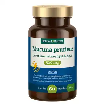 Holland & Barrett Holland & Barrett Mucuna Pruriens 500mg Bevat Van Nature 25% L-Dopa - 60 capsules aanbieding