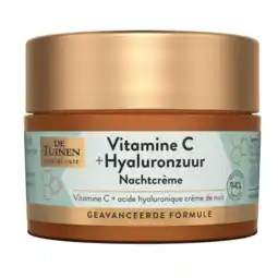Holland & Barrett De Tuinen Vitamine C + Hyaluronzuur Nachtcrème - 50ml aanbieding