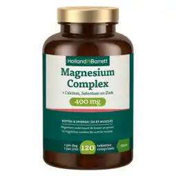 Holland & Barrett Holland & Barrett Magnesium Complex + Calcium, Selenium En Zink 400mg - 120 tabletten aanbieding