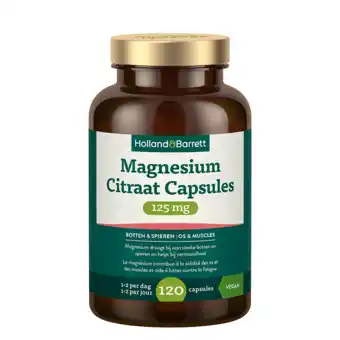 Holland & Barrett Holland & Barrett Magnesium Citraat Capsules 125mg - 120 capsules aanbieding