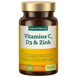 Holland & Barrett Holland & Barrett Vitamine C, D3 & Zink - 120 tabletten aanbieding