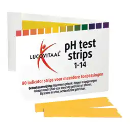 Holland & Barrett Lucovitaal Zuur-Base PH (80 Teststrips) aanbieding