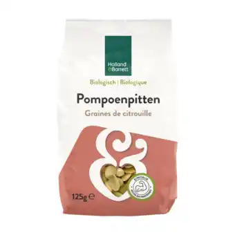 Holland & Barrett Holland & Barrett Pompoenpitten Bio - 125g aanbieding