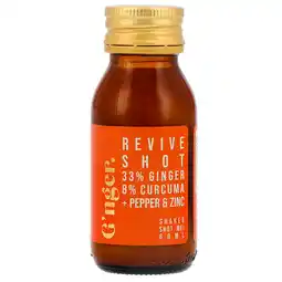 Holland & Barrett G’nger Revive Shot 33% Gembersap 8% Kurkuma + Peper & Zink - 60ml aanbieding