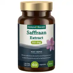 Holland & Barrett Holland & Barrett Saffraan Extract 60mg - 60 capsules aanbieding