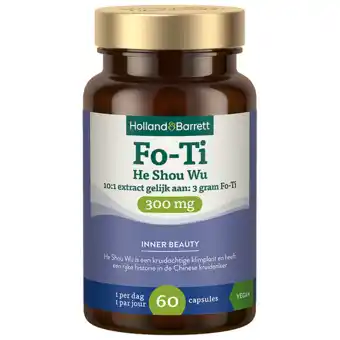 Holland & Barrett Holland & Barrett Fo-Ti He Shou Wu 300mg 10:1 Extract Gelijk Aan 3 Gram Fo-Ti - 60 capsules aanbieding