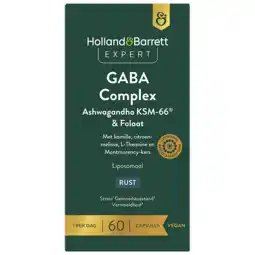 Holland & Barrett Holland & Barrett Expert GABA Complex + Ashwagandha & Folaat – 60 capsules aanbieding