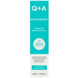 Holland & Barrett Q+A Niacinamide Balancing Facial Sunscreen SPF50 - 50ml aanbieding